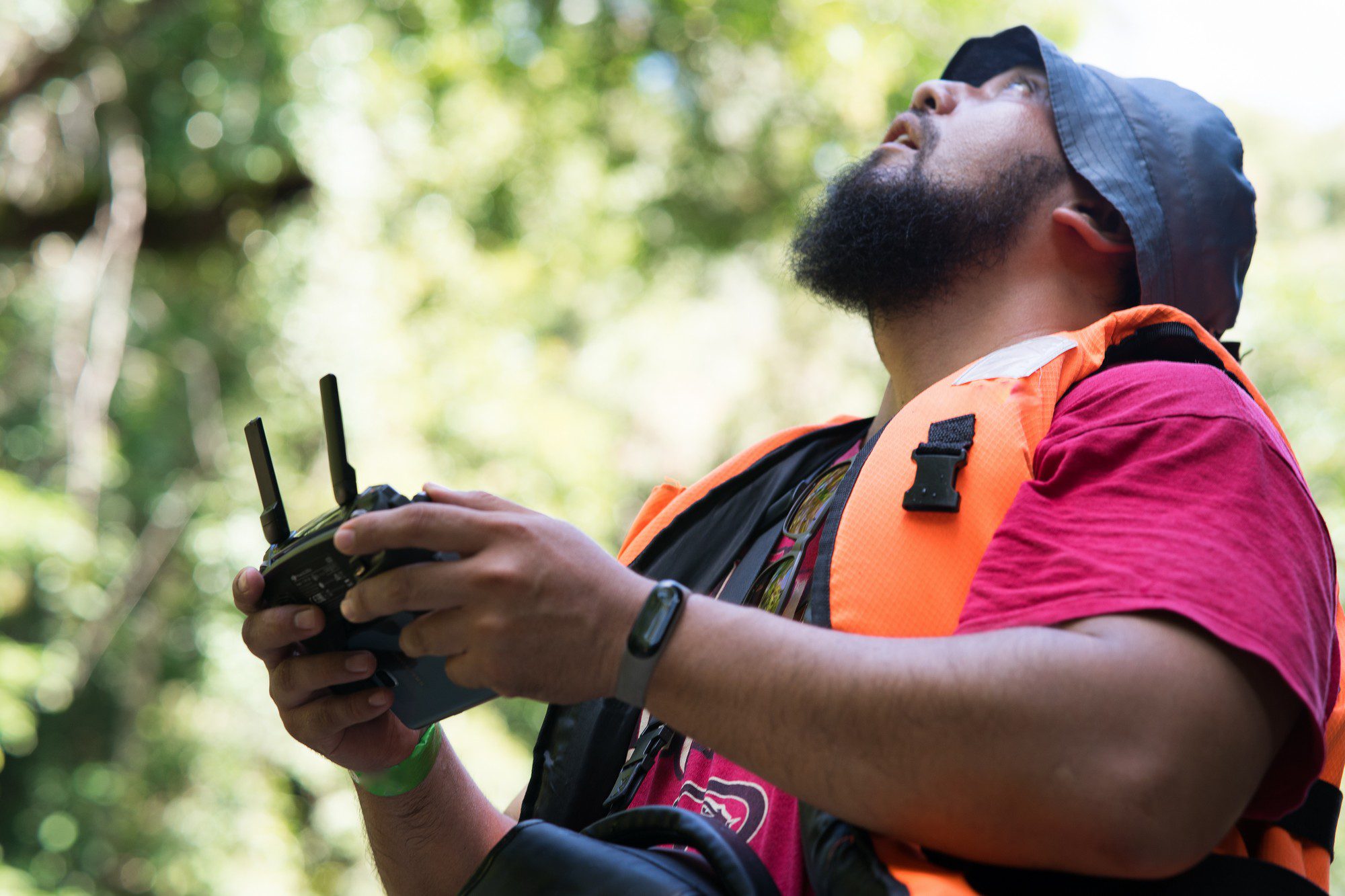 Bearded Man Operating Drone Controller While Looki 2022 11 14 11 36 49 Utc